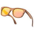 Wholesale zebra Wood Sunglasses square Frame Solid Wooden Sun Glasses 100% UV protection Polarized Lens