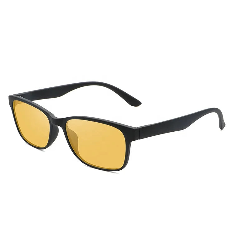 Hot Selling Square Frames Glasses Blue Light Blocker Glass Comput Eyeglass With Yellow Lens