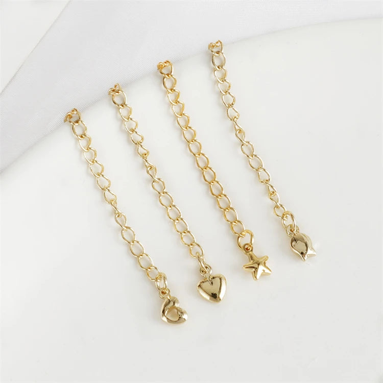 Astral Chain Brass18k Gold Platted Accessories Necklace Bracelet Acssessory Making With Pendant Extension Chain