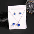 New Fashion Colorful 18k Gold Plated Necklace for Women Cubic Zirconia Heart Stainless Steel Jewelry Necklace Sets