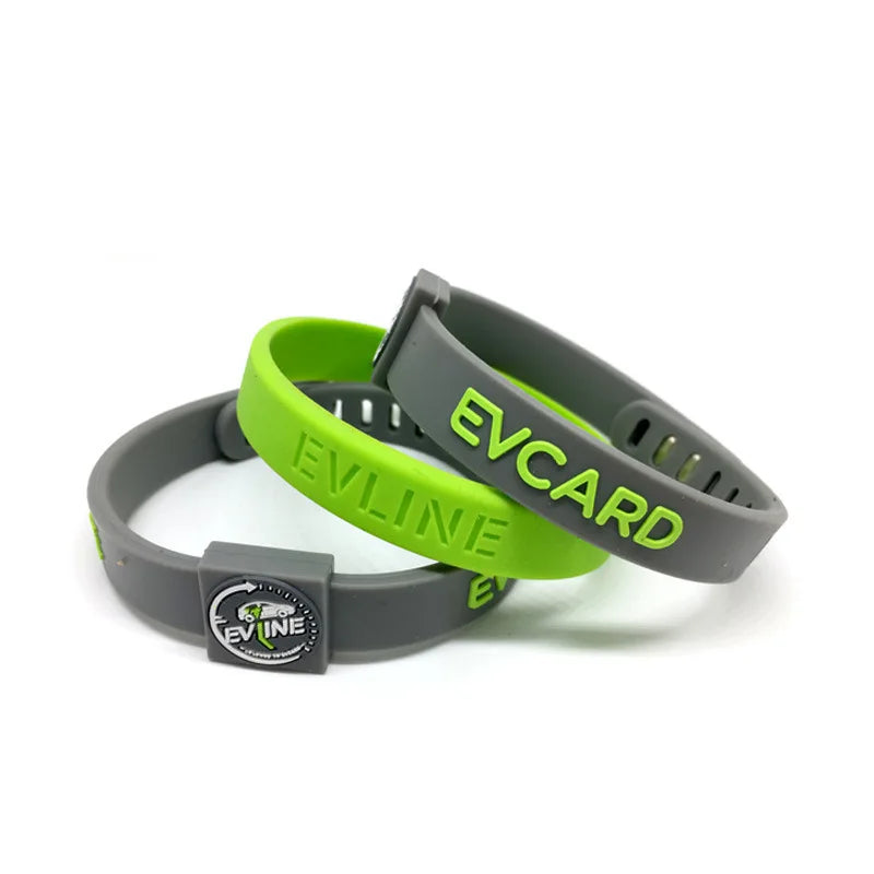 Personalized logo Full Color Filled in Silicone Bracelet Silicon Wristband Rubber Wrist Bands for Men