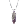Silver Alloy Phoenix Round Hexagonal Column Crystal Pendant Necklace As a Holiday Gift for Girlfriend and Mom
