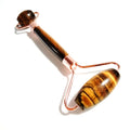 Diy Anti Aging Facial Natural Gua Sha Genuine Yellow Tiger Eye Facial Roller