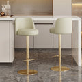 Hotel Stainless Steel Bar Stool Chair Lift Revolving Leather Dining High Stool for Home