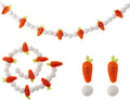 Easters Custom 2cm Durable Hanging Carrot New Zealand Wool Felt Ball Garland Farmhouse Spring Tree Ornaments with Custom Logo