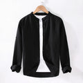 Men's High-End Linen Shirts Comfortable Breathable Long Sleeve With Simple Fashionable Print Classical Color Single Packaged