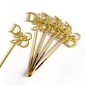 Factory Price Plastic Cocktail Stir Drinking Stirrer Gold Color Mirror Acrylic Stirrer MegaBDM