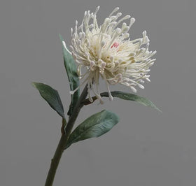 Y-H081INS Artificial Flowers Chrysanthemum Flocking Leucospermum Pincushion for Home Wedding Decoration