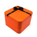 Promotional Double Layer Orange Tin Box Metal Container for Food for Cookies Chocolate Cake Sugar Tinplate Material in Stock