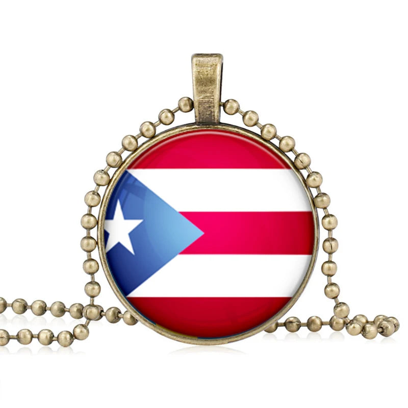 287 Countries National Country Flag Design Glass Dome Cabochon Pendant Trays Bezel Setting Necklace Country Flag Chain Necklace