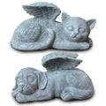 Eco-Friendly Resin Craft Ornament Grey Angel Dog Cat Statue Pet Memorial Tombstone Animal Sculpture