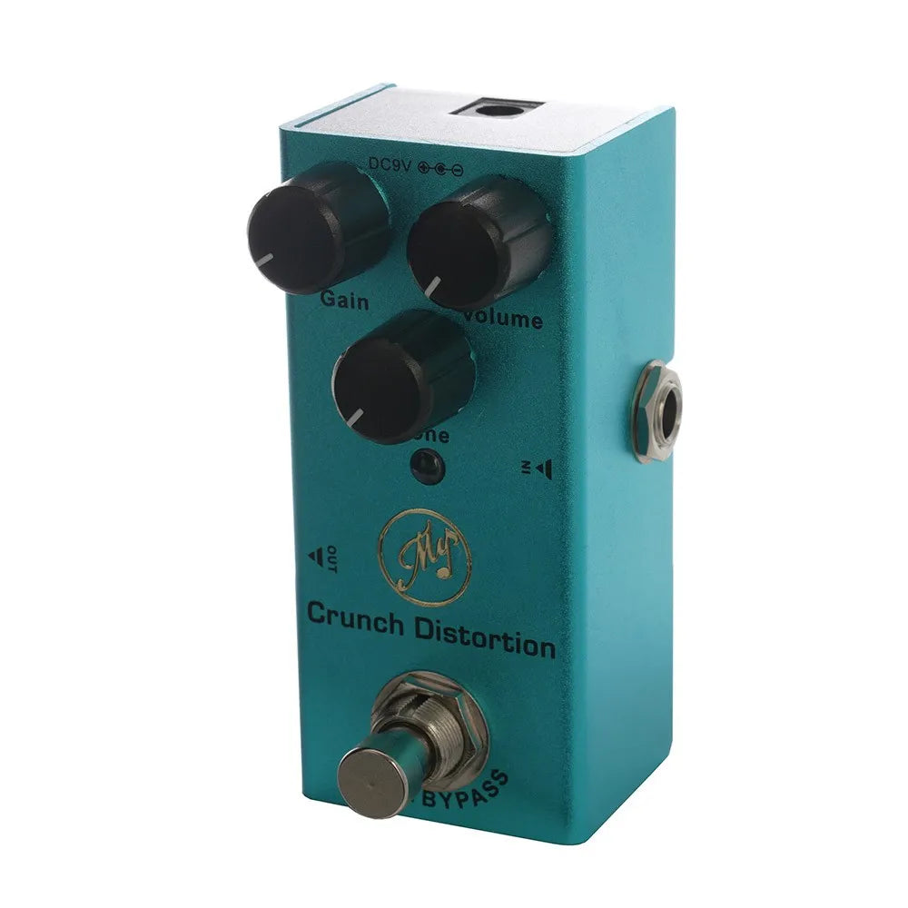 Crunch Distortion Effect Pedal for Electric Guitars with True Bypass Mini Single Guitar Pedal Classic Rock Distortion DC 9V Blue
