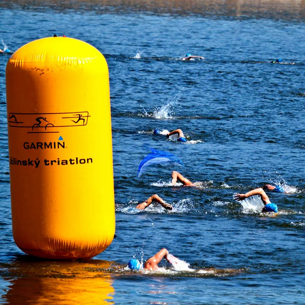 Factory Sales Conical Inflatable Buoy Race Buoy Swimming Marker Buoy BLUE 1.5m with Air Pump for Open Water