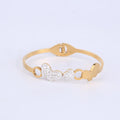 Creative Jewelry Stainless Steel Diamond butterfly Bangle Bracelets