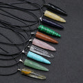 Huiying New natural stone agate crystal pendants bullet head necklace jewelry charms pendant necklace pendant Jeweley