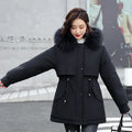 Women Winter Fur Hooded Coat Waterproof Warm Long Parka Fleece Lined Thicken Windbreaker Women Puffer Jacket