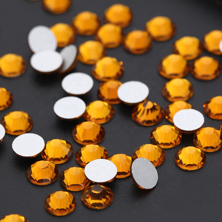Topaz Bling Flat Back Non Hot Fix Crystal Rhinestone in Bluk for Nail Art