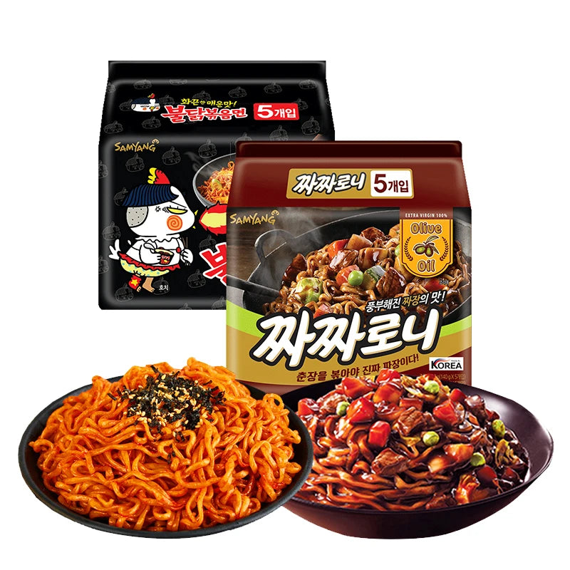Korean Style Soy Sauce Instant Noodles 140g*5 Packs