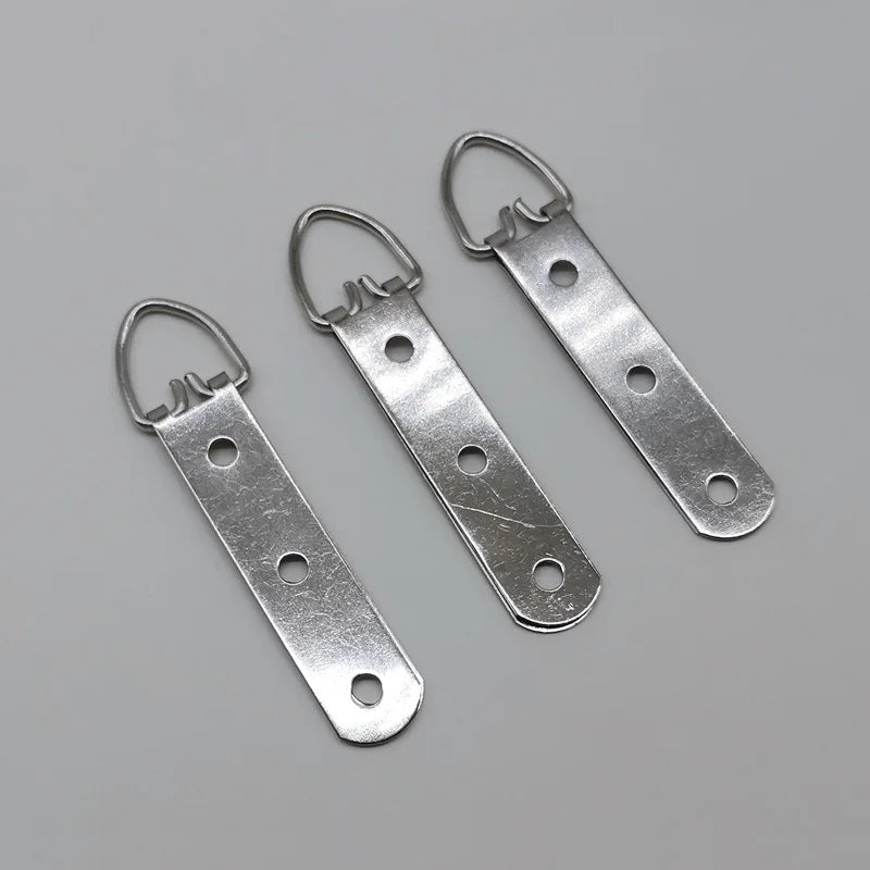 15x88mm D Ring Three-hole Metal Iron Silver Galvanized Brass-plated Photo Album Picture Frame Hanger Wall Hook Box