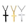 Cross Necklace Plated Gold Silver Black Prayer Choker Cross Pendant Necklaces for Men Jewelry Gift Custom Oem Stainless Steel
