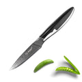 67-Layer VG-10 Damascus Steel G10 Handle 3.5 Inch Small Kitchen Chef Knife with Carbon Steel Blade for Fruit Peeling and Paring