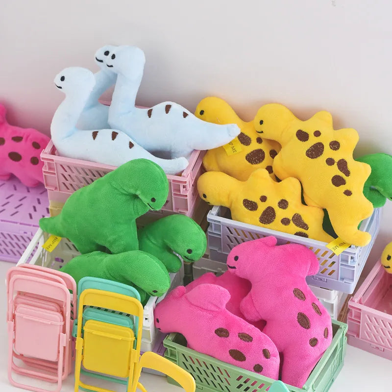 Luxury Macaroon Dinosaur Squeaky Dog Toy Classic Cartoon Style Interactive Puzzle Pet Accessory with BBS Sound