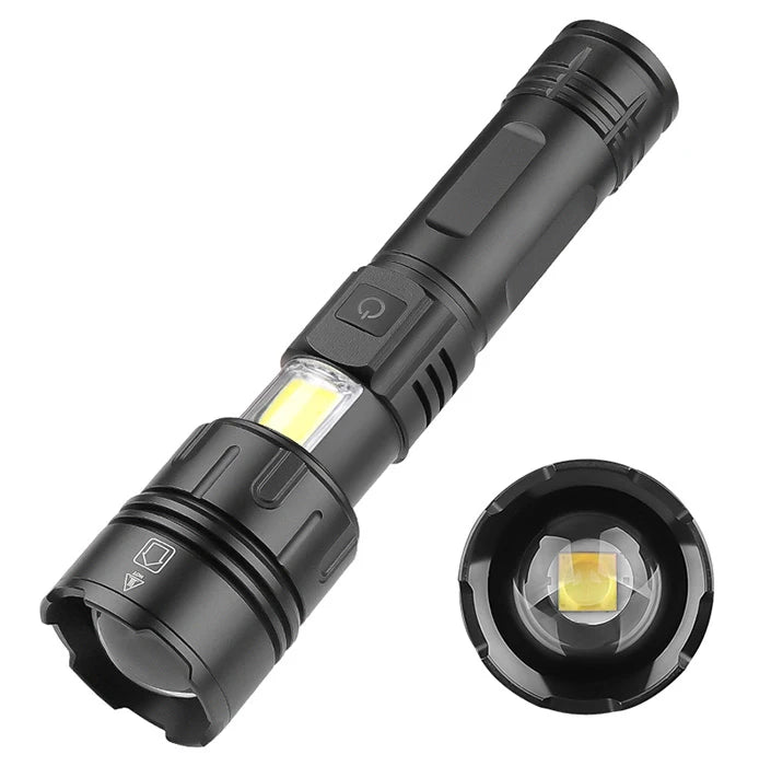Aeternam P70 Power Bank Waterproof IP55 1000+ Lumens Rechargeable USB LED Tactical Torch Flashlight