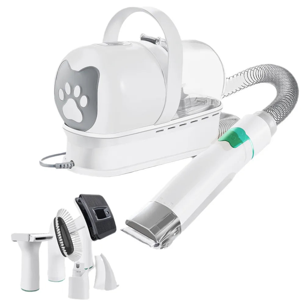 Professional Dog Grooming Vacuum Kit 7-in-1 Cleaning&Grooming Tools with Pet Grinder Brush Trimmer Deshedding Tools