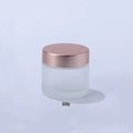 Wholesale Facial Care Cosmetic Packaging 60g 60ml Empty Matte Frosted Rose Gold Glass Cream Jar