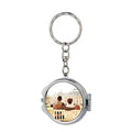 Wholesales Sublimation Blank Metal Pocket Compact Mirror Keychain DIY Printing Keychains Gift