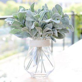 O-X641 Wholesale Artificial Plants Senecio Cineraria Dusty Miller Greenery Floral Arrangement Artificial Plants Home Decor
