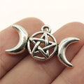 Witch Wicca Jewelry Triple Moon Star Goddess Pendant Charms DIY Accessories