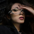 STORY XG-Y2003 Trendy Fashion Cool Y2K Sun Glasses Futuristic Candy Colorful UV400 Silver Retro Sports Cycling Sunglasses