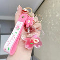 Acrylics Quicksand Keychains Pendant Milktea Cup Cute Floating Liquid Key Chain