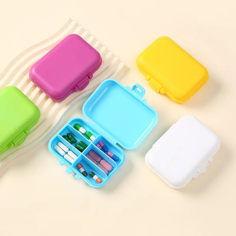6-cell Medicine Storage Box Morning Middle and Evening PP One-week Medicine Box Independent Cell Portable Mini Pill Box