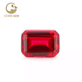 Starsgem  Wholesales Gemstone Jewelry Fancy Color Emerald Cut 1.5CT Loose Lab Grown Ruby