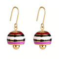 Colorful Soft Custom Enamel Earring Round Bells Gold Dangle Earrings Dropping Elegant Ladies Set Jewelry Accessories Brincos