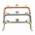 Meetee BS041 20*6.5cm Bag Accessories Square Glossy Non-Hole Bead Decorative Wallet Frame Cross Beadhead Screw Hole Purse Frame
