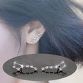 CAOSHI Fashion Jewelry Stylish Dipper Shaped Ear Studs for Women Fancy Gift Dazzling 7 Crystal Zirconia Female Stud Earrings