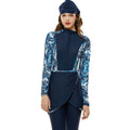 2024 Modest Islamic Swimwear for Women Long Sleeve Hijab with Zipper Burkinis Muslim Swimsuit Plus Size