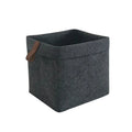 Fabric Cloth Storage Bin Organizer Basket Felt Storage Basket with Handle  for Cloth Toys Folding Storage Cube Bin