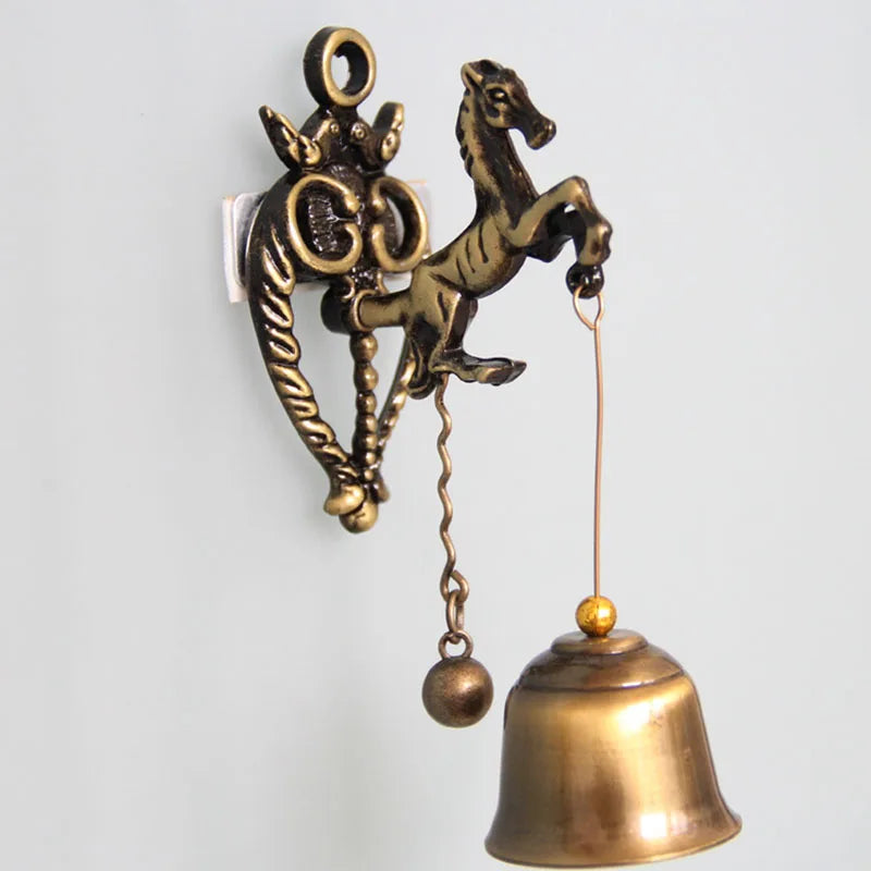 DREA Shop Keepers Bell Horse Elephant Owl Shape Door Bell Metal Iron Bells Wind Chimes Wall Ornaments
