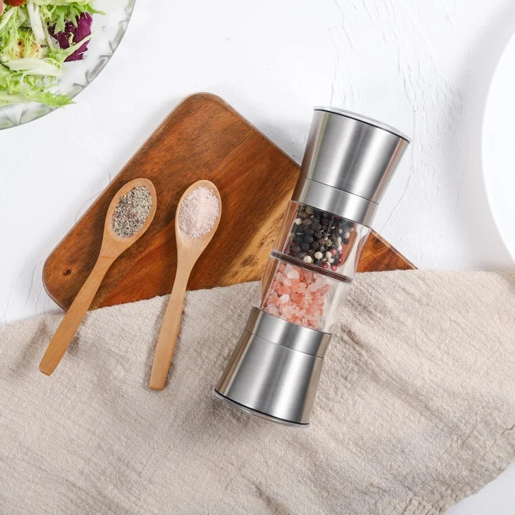 2 in 1 Salt and Pepper Grinder 18/8 304 Stainless Steel Pepper Grinder Mill