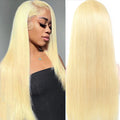 Wholesale Cheap Human Hair Wigs for Black Women Transparent Glueless Full HD Lace Frontal Bone Straight 613 Human Hair Wig