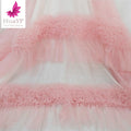 2021 Fashion French 3D Flower  Tulle Lace Soft Net Fabric for Elegant Dress  HY1582-1