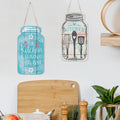 Putuo Decor Kitchen Mason Jar Shape Wooden Plate Hanging Wall Sign Gift Home Decoration