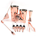 11-Piece Premium Cocktail Set Stainless Steel Boston Shaker with New Design Strainer Professional Bartender Kit