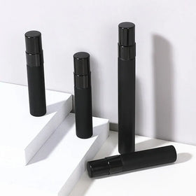 Empty Small 10ml Perfume Pen Square Clear Essential Oil Glass Parfum Roller Roll on Ball Bottle