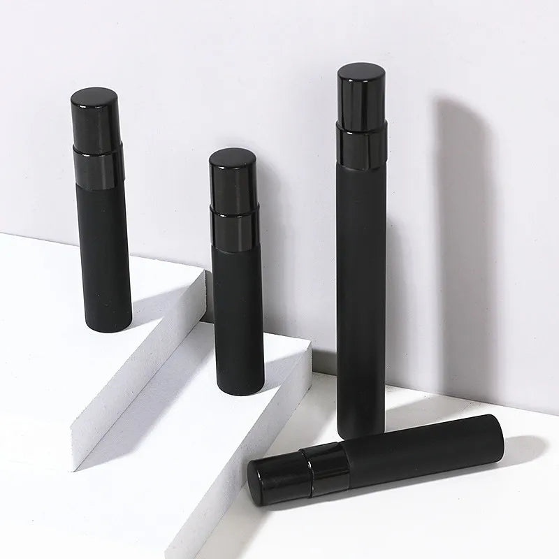 Empty Small 10ml Perfume Pen Square Clear Essential Oil Glass Parfum Roller Roll on Ball Bottle