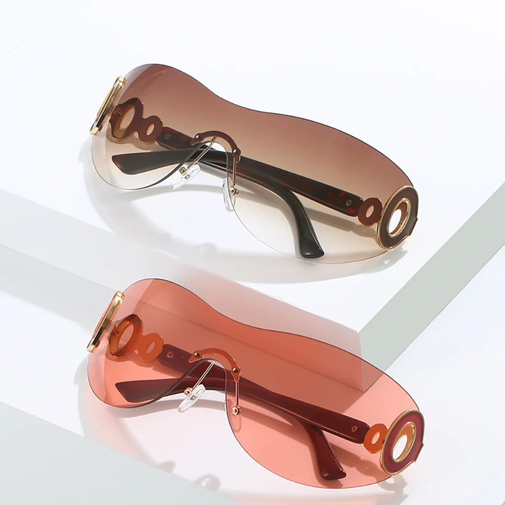 2023 Women Frame Sun Glasses Luxury Wholesale Trendy Metal Eyewear UV400 Hot Outdoors Uv Protection Sunglasses